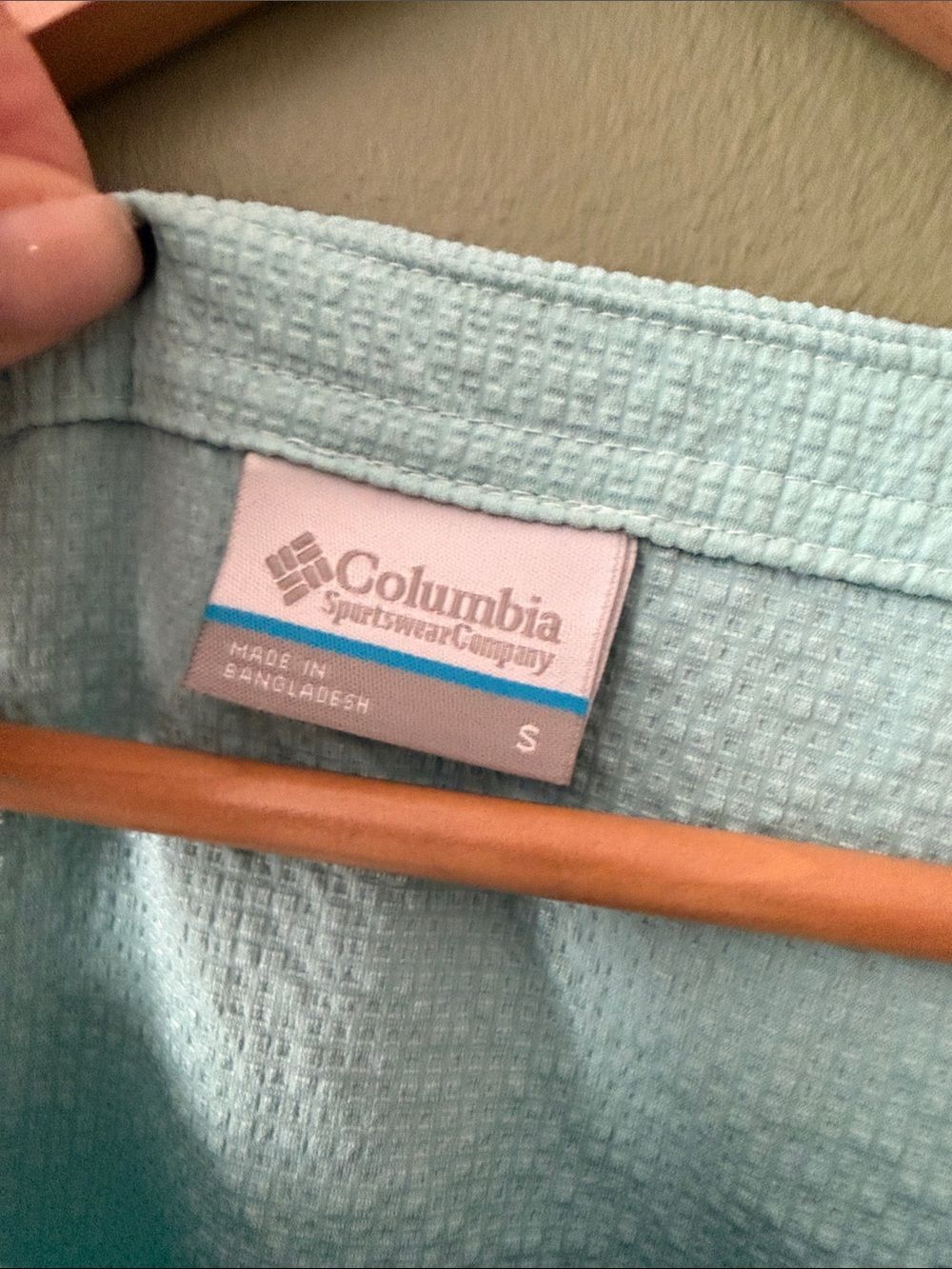 Columbia Omnishield Sucker Drawstring Aqua Mint Lightweight Quick Dry Dress Sz S - Picture 3 of 5